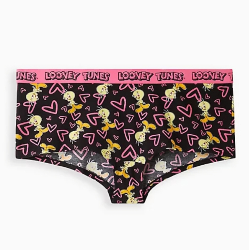 Torrid Boyshorts Looney Tunes Tweety Bird Panties Black Pink 2x 3x  4x 5x 6x
